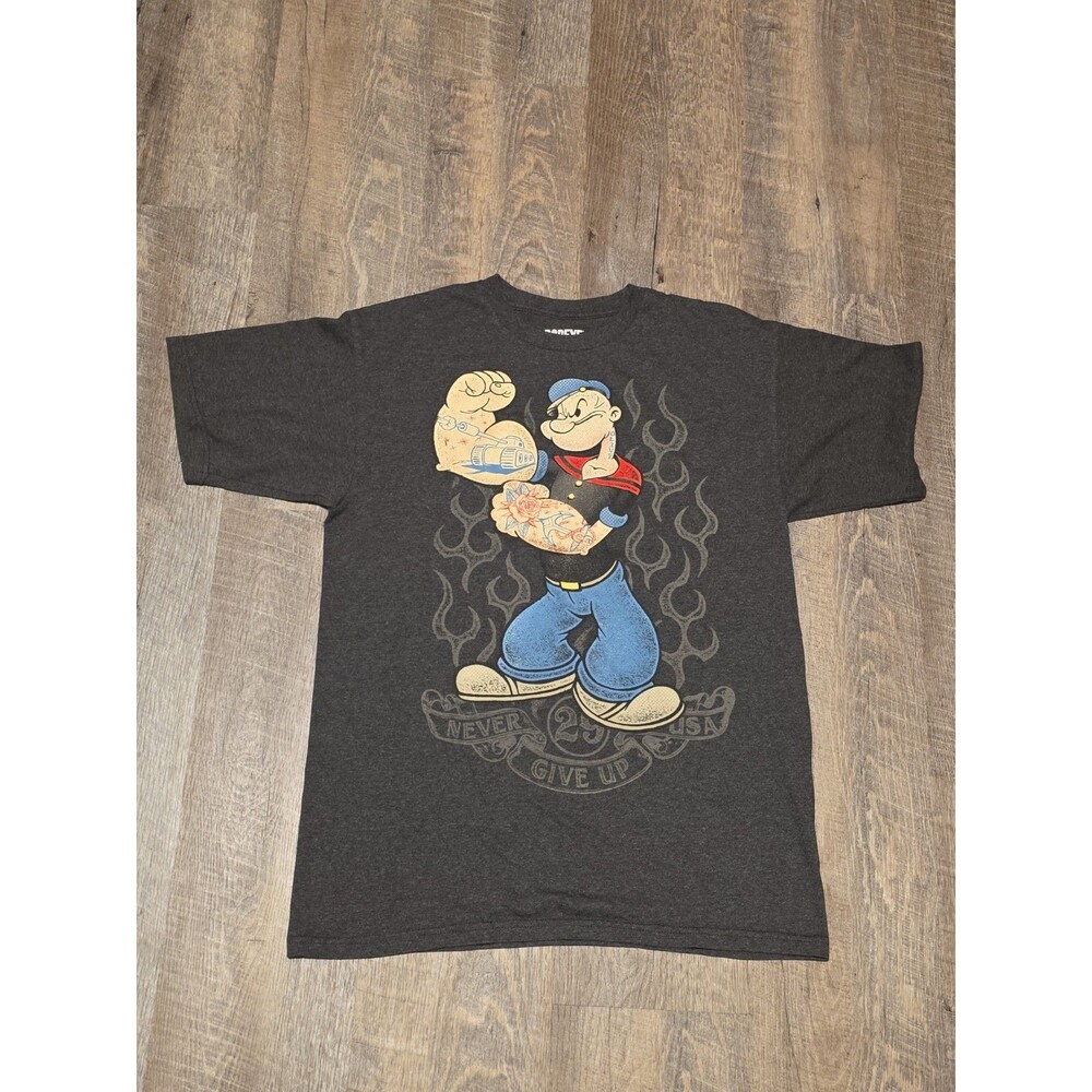 Popeye Men's Tattoo Popeye The Sailorman Short Sleeve Tee T shirt Medium M Med